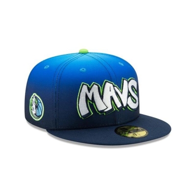 White Dallas Mavericks Hat - New Era NBA 2019 NBA Authentics City Series 59FIFTY Fitted Caps USA7604235